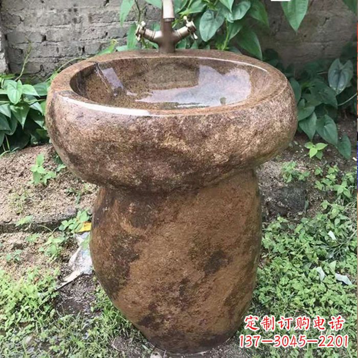 宁夏精美手雕石花盆,传承古典品位
