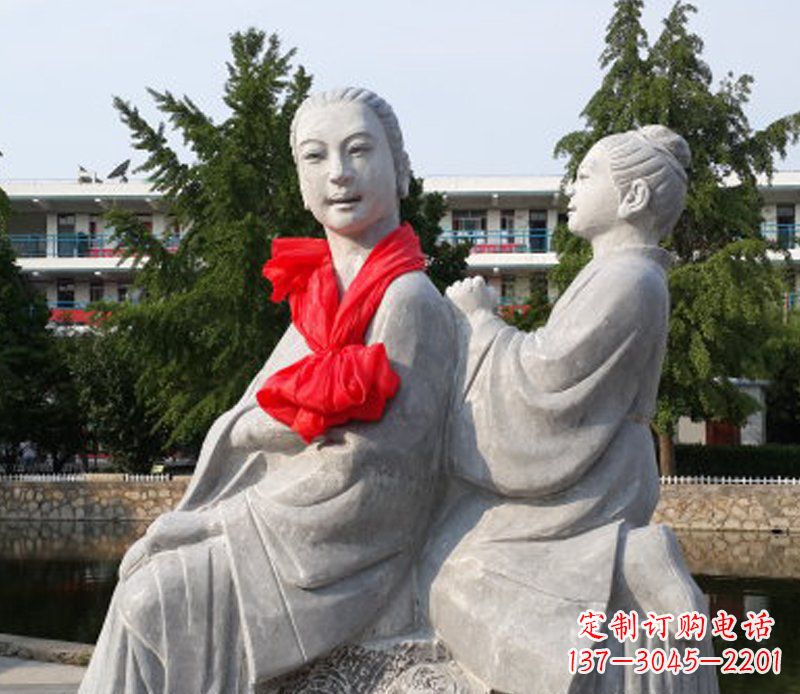 宁夏爱与温柔——领雕”母亲”石雕景观装饰