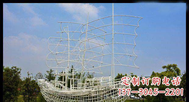 宁夏唯美不锈钢帆船雕塑