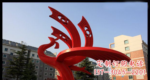 宁夏不锈钢凤凰雕塑