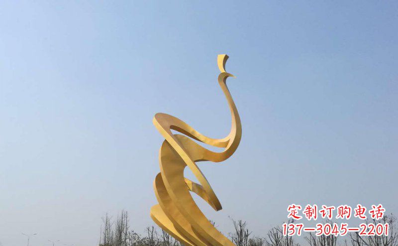 宁夏抽象凤凰不锈钢雕塑