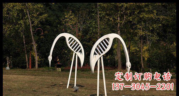 宁夏精美不锈钢仙鹤雕塑