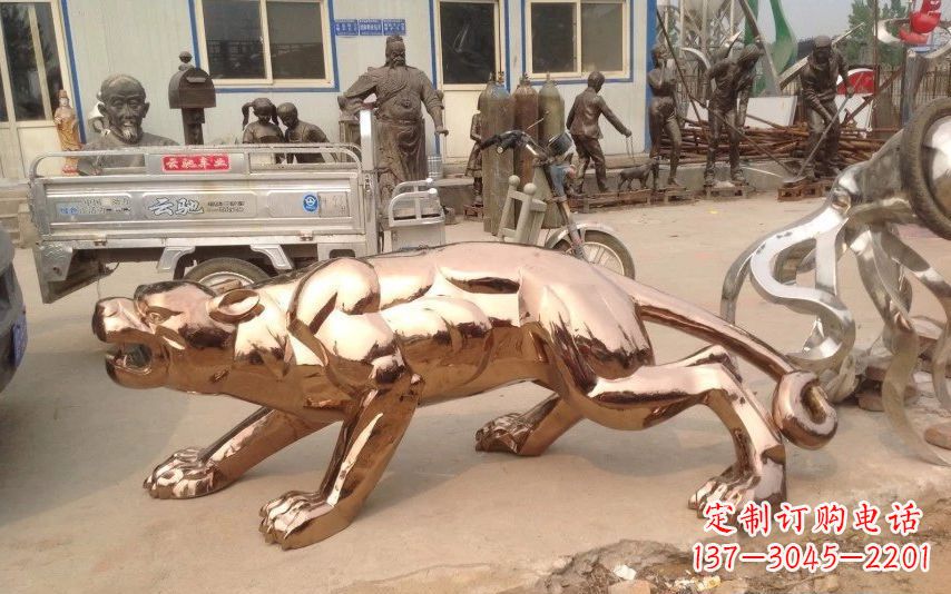 宁夏中领雕塑出品不锈钢动物雕塑
