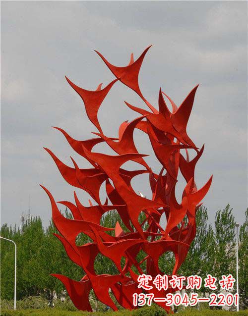 宁夏不锈钢天鹅雕塑,唤醒公园景观