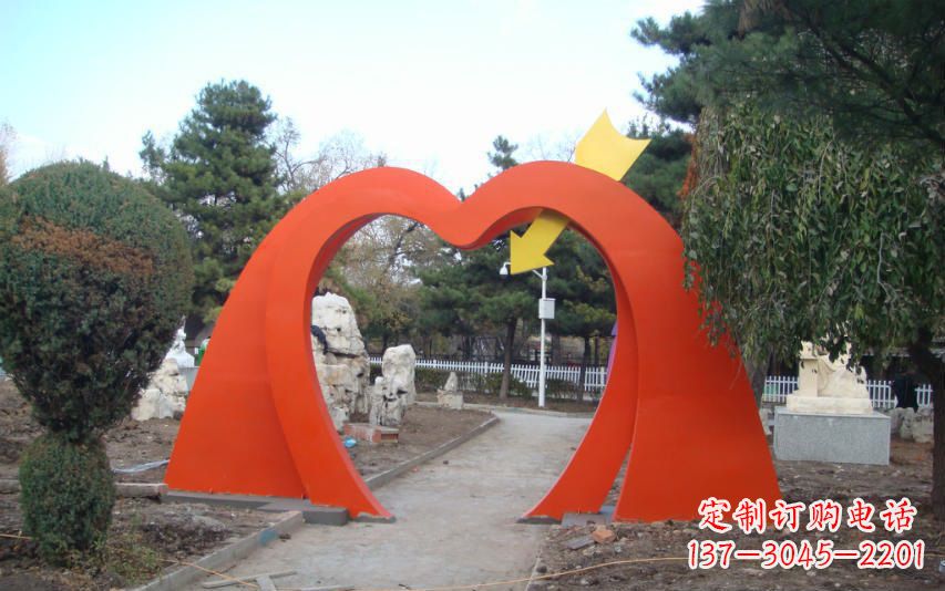 宁夏高雅大气的不锈钢拱门雕塑