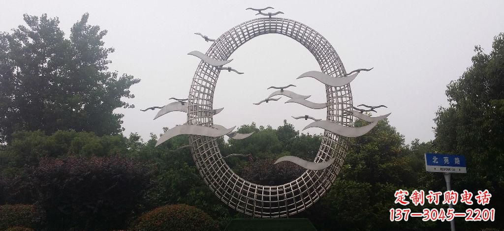 宁夏优雅风采,质感之美,赏心悦目的不锈钢海鸥雕塑