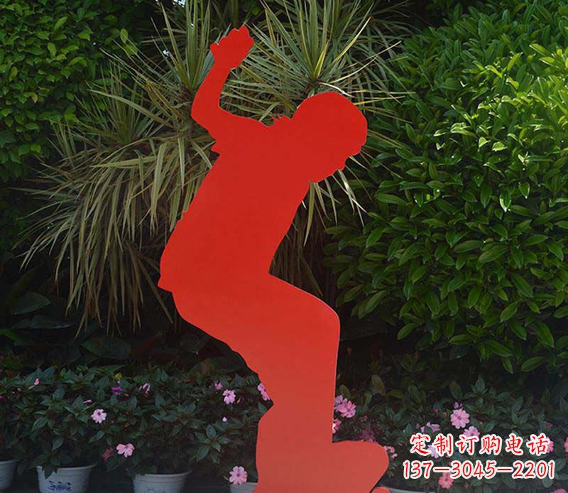 宁夏不锈钢男孩滑板雕塑