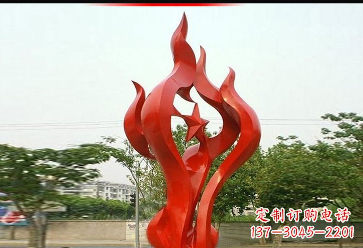 宁夏 不锈钢火炬雕塑-美轮美奂