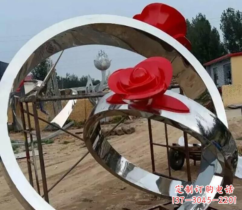 宁夏精致的不锈钢戒指雕塑