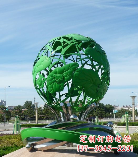宁夏不锈钢镂空荷叶青蛙雕塑