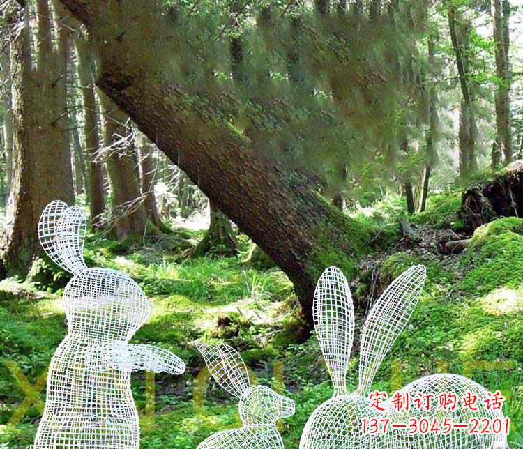 宁夏精美兔子雕塑,点缀你的公园