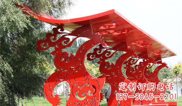 宁夏新潮不锈钢公园凉亭雕塑