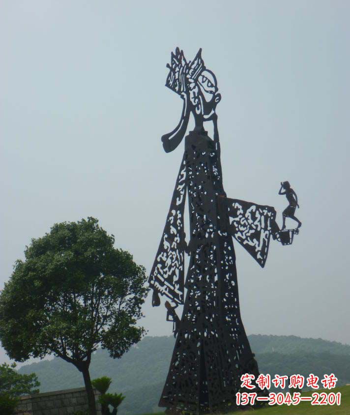 宁夏高品质不锈钢皮影戏人物雕塑