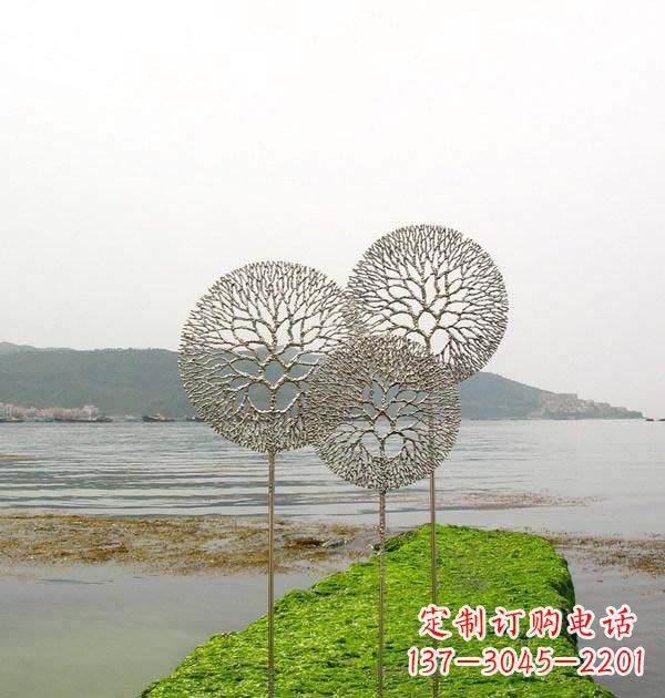 宁夏 迷人的不锈钢蒲公英雕塑