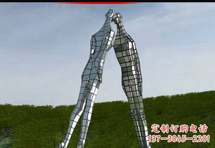 宁夏爱的无限,不锈钢情侣人物雕塑
