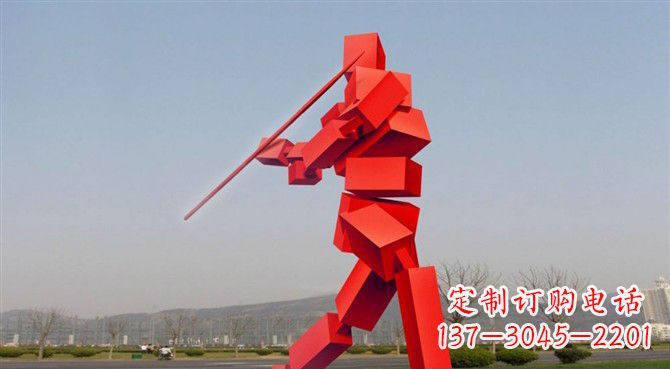 宁夏定制不锈钢标枪雕塑