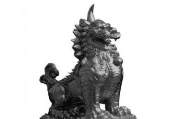 宁夏独角兽铜雕塑，精美细腻传统工艺