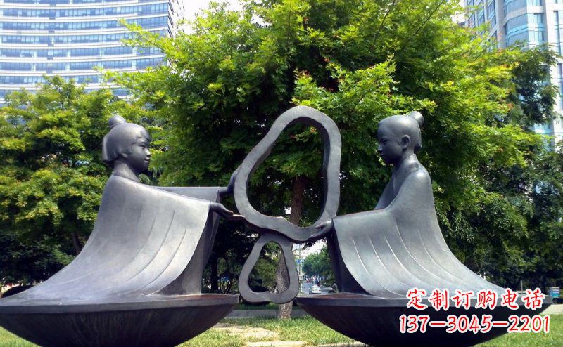 宁夏特色铜雕-孔融让梨雕塑