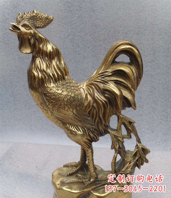 宁夏经典公鸡铜雕