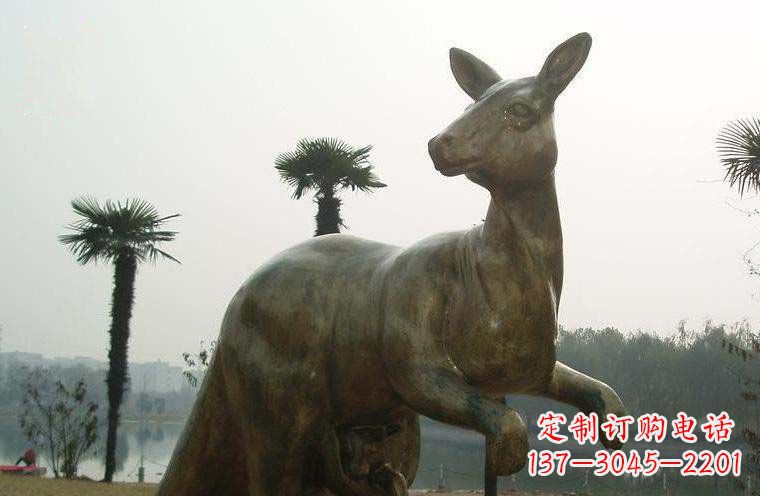 宁夏高贵雅致的袋鼠铜雕