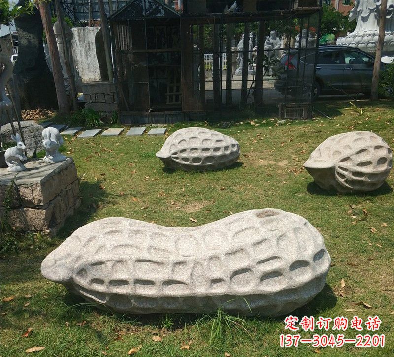 宁夏精美大理石花生雕塑