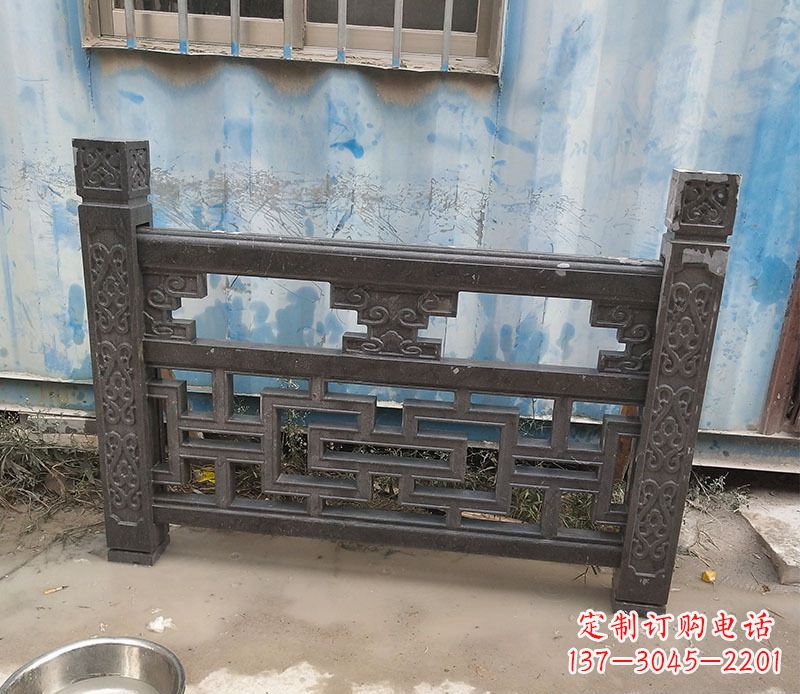 宁夏集乐馆大理石栏板雕塑
