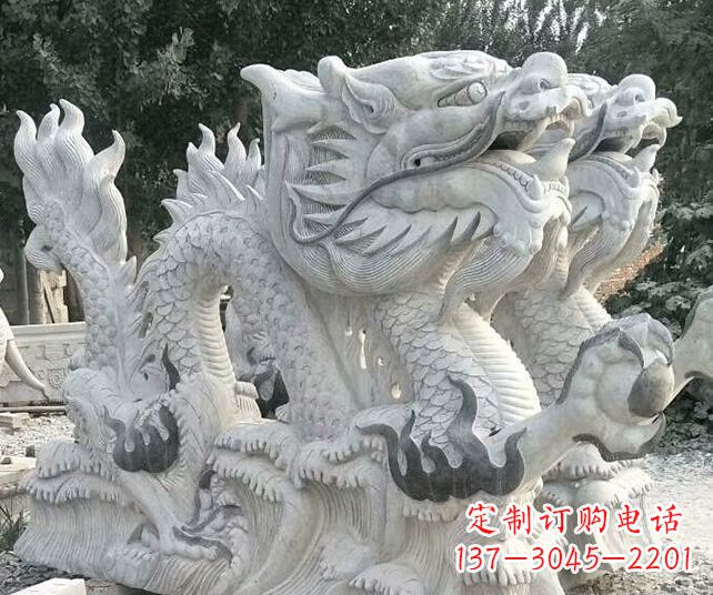 宁夏优雅古典大理石生肖龙雕塑