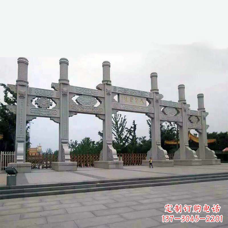 宁夏公园大门五门无楼牌坊