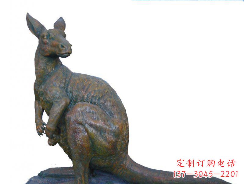 宁夏精致工艺铜袋鼠雕塑