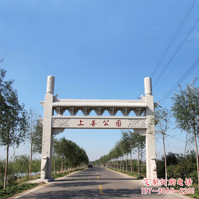 宁夏精美石牌坊雕塑——打造公园独特风格