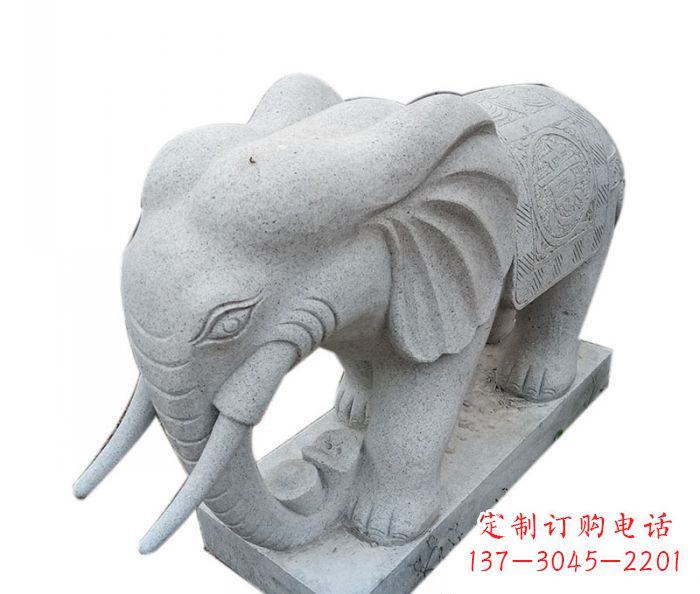 宁夏精美绝伦的大象大理石雕塑