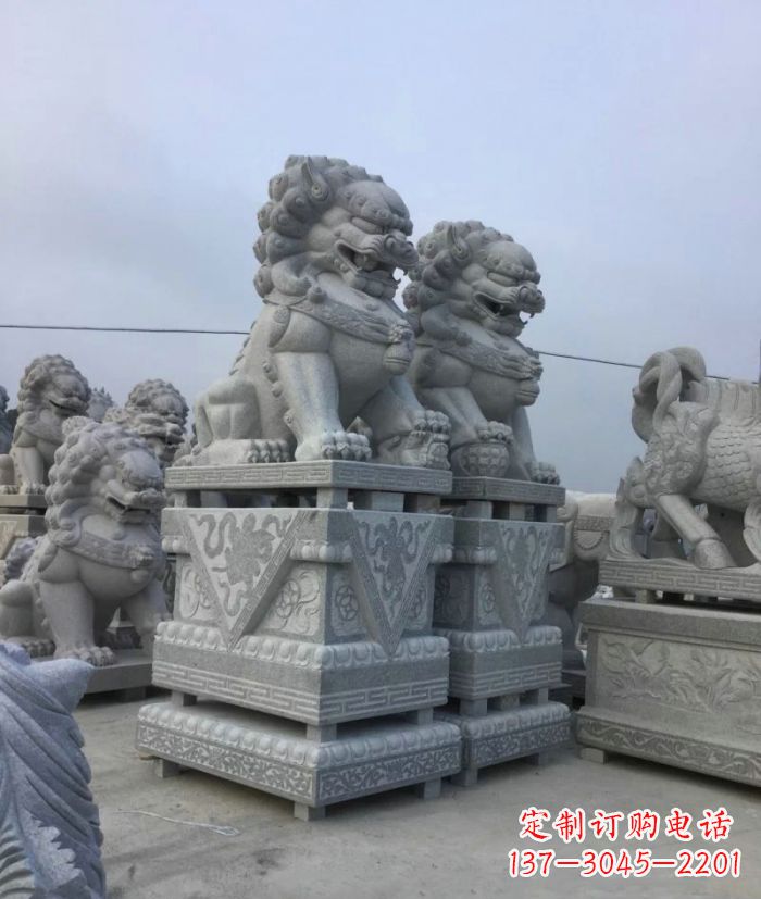 宁夏大理石狮子石雕