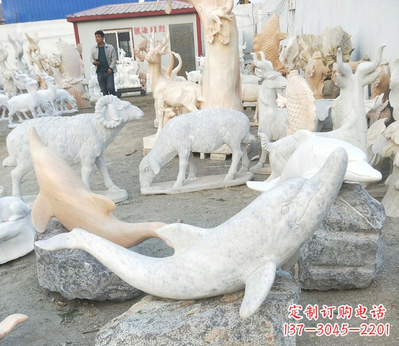 宁夏精美海豚雕塑,添点视觉亮点