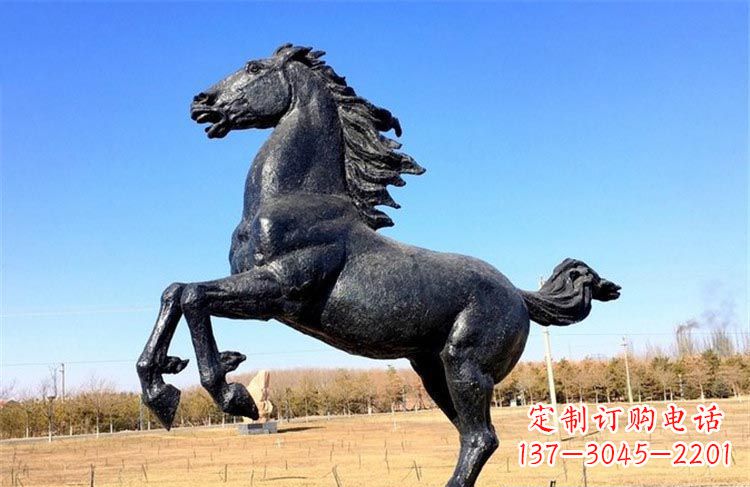 宁夏公园动物立马铜雕