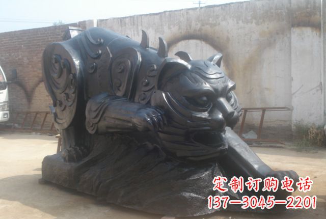 宁夏公园动物铜雕老虎