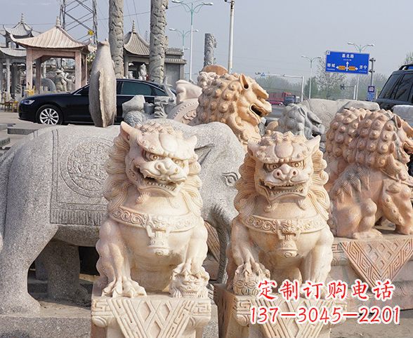 宁夏中领雕塑狮子石雕,传承经典,赋予新生