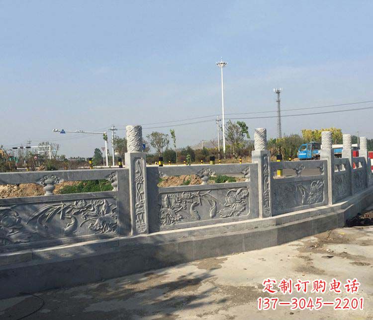宁夏风格各异的精美公园仿古石栏板雕塑