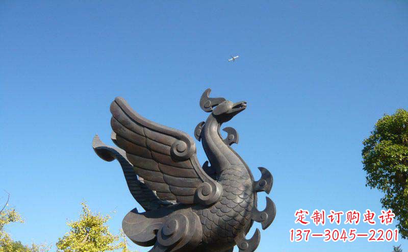宁夏艺术雕塑 | 公园凤凰铜雕