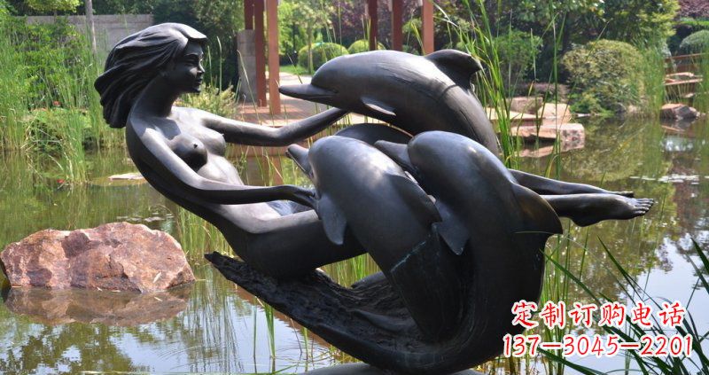 宁夏唯美风格海豚铜雕