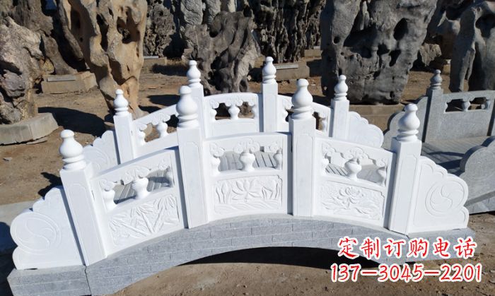 宁夏手工雕刻的汉白玉拱桥雕塑