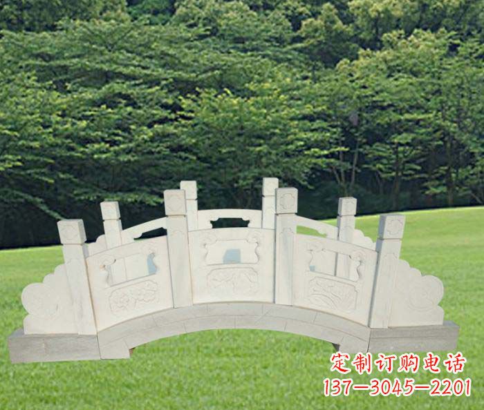 宁夏手工精美汉白玉石拱桥雕塑