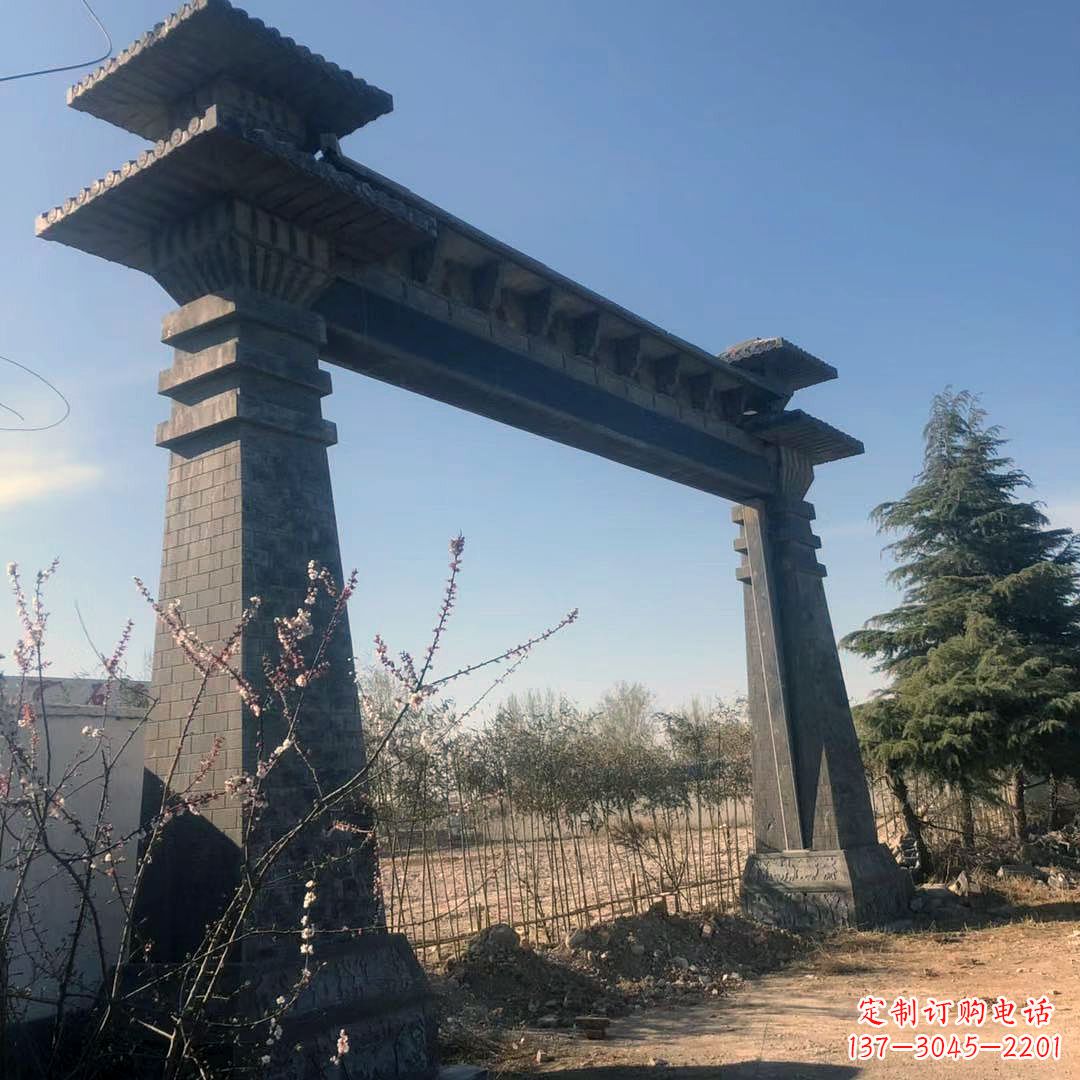 宁夏高雅独特的汉阙大门石雕