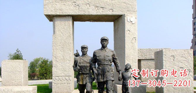 宁夏纪念红军的铜雕制品