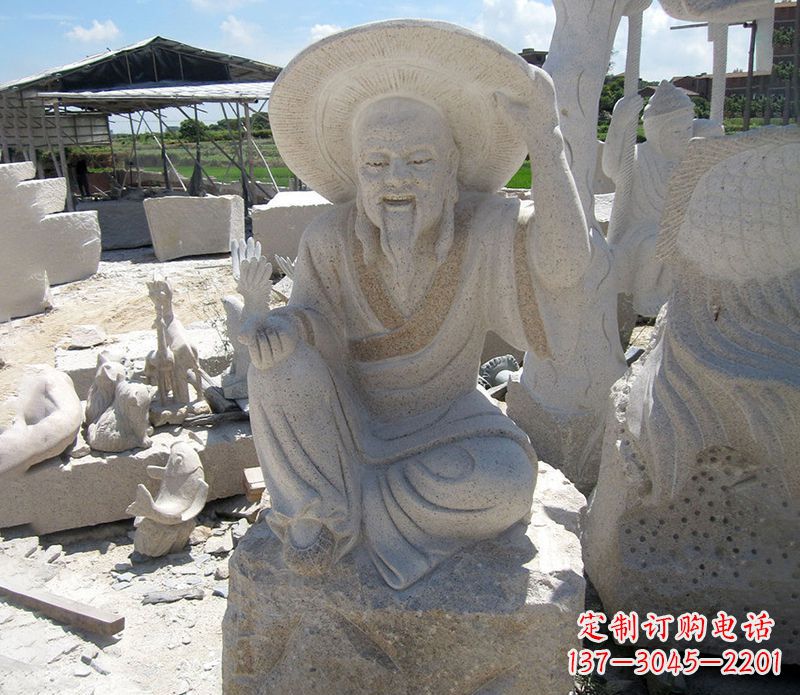 宁夏公园姜太公石雕