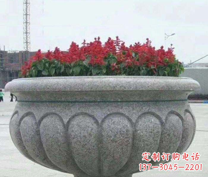 宁夏精美大理石花盆雕塑