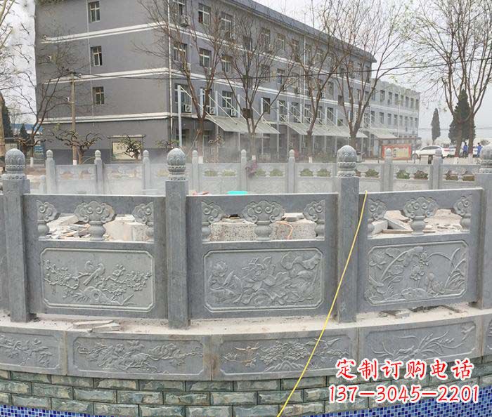 宁夏公园景观大理石栏板雕塑