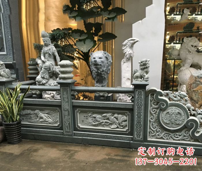 宁夏精美仿古石栏板雕塑