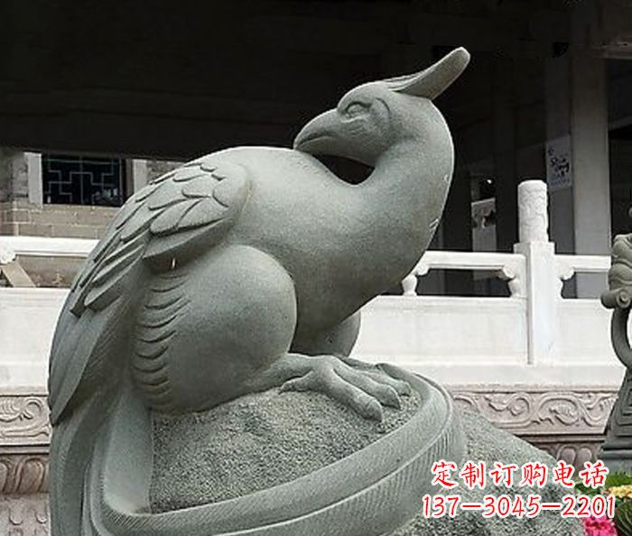 宁夏精美的凤凰石雕