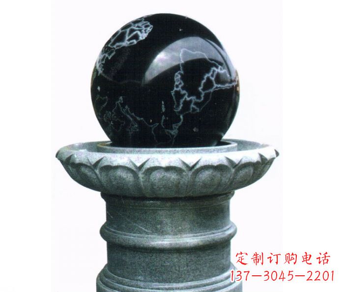宁夏风水球喷泉石雕——营造悠然自在的公园氛围
