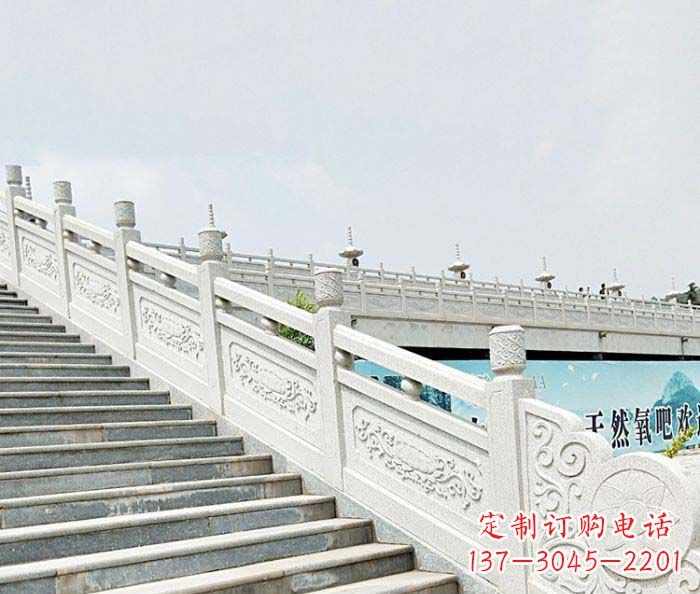 宁夏精美绝伦的汉白玉石栏板雕塑